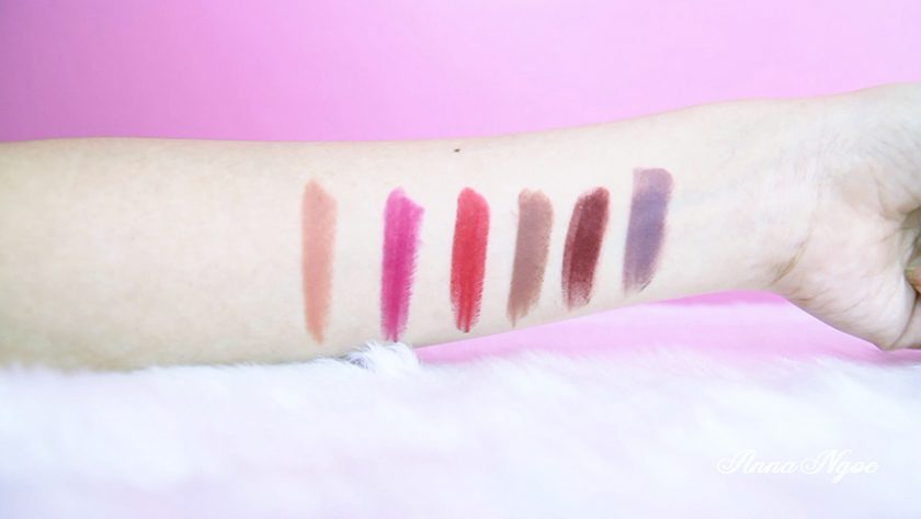 Swatch & Review ABH matte lipstick set 10
